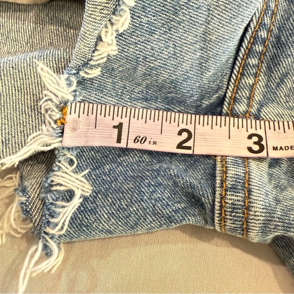 Abercrombie & Fitch Blue Jean Shorts High-Waisted Distressed Frayed Women's - Picture 11 of 13